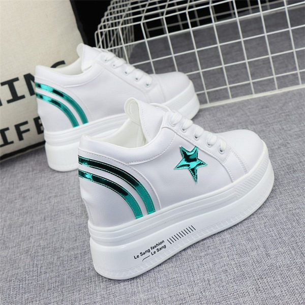 Ležerne ženske tenisice s visokim potplatom i skrivenom platformom