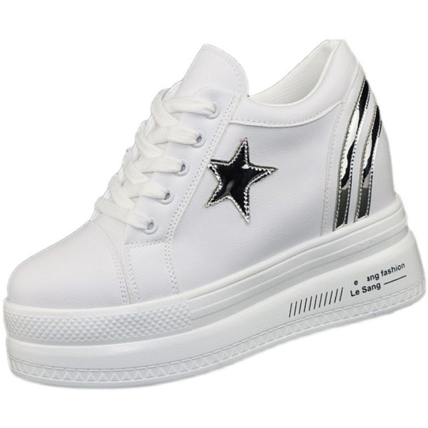 Ležerne ženske tenisice s visokim potplatom i skrivenom platformom