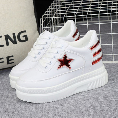 Γυναικεία sneakers πλατφόρμα με κορδόνια σε τρία χρώματα