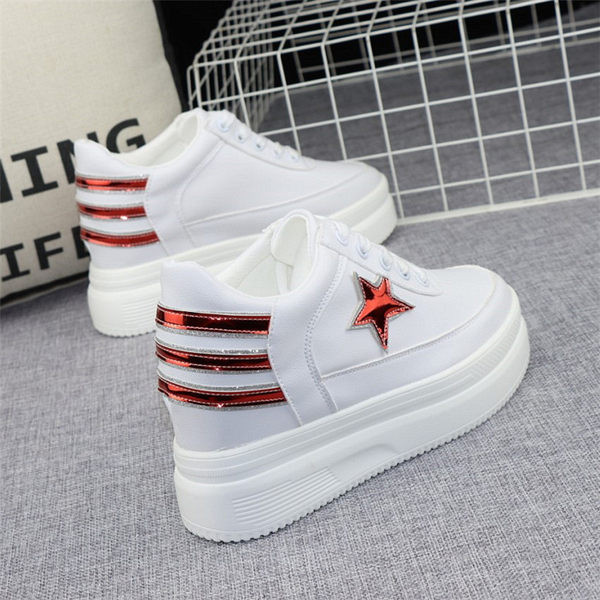 Γυναικεία sneakers πλατφόρμα με κορδόνια σε τρία χρώματα