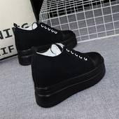 Adidași din pânză cu platformă ascunsă