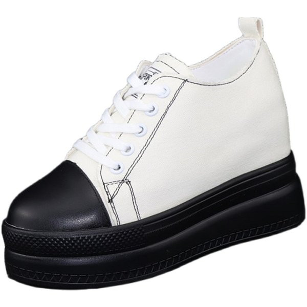 Adidași din pânză cu platformă ascunsă