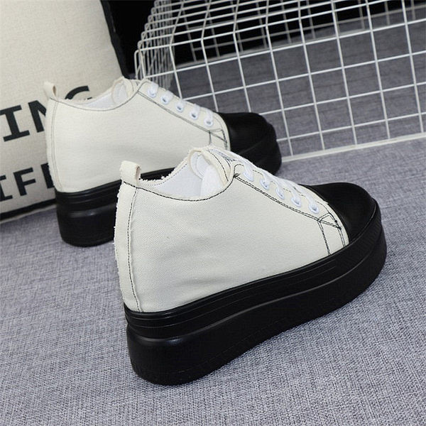 Adidași din pânză cu platformă ascunsă