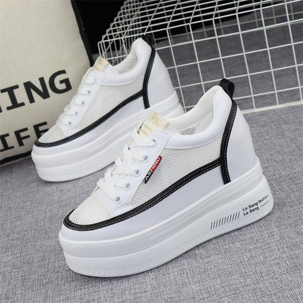 Маратонки от еко кожа с платформа 10см