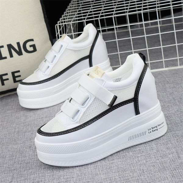 Női tornacipő tépőzárral - fehér