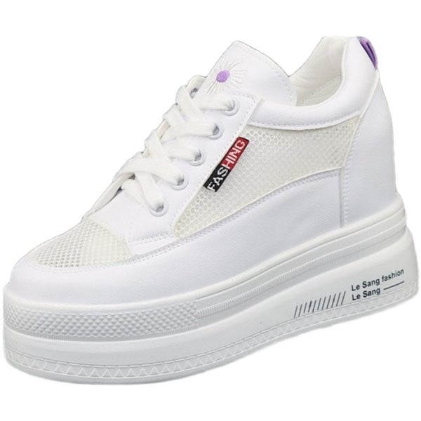 Ежедневни кецове с мрежеста част и скрита платформа