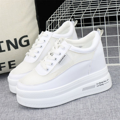 Ležerne ženske tenisice s mrežicom i platformom od 10 cm