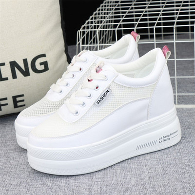 Ležerne ženske tenisice s mrežicom i platformom od 10 cm