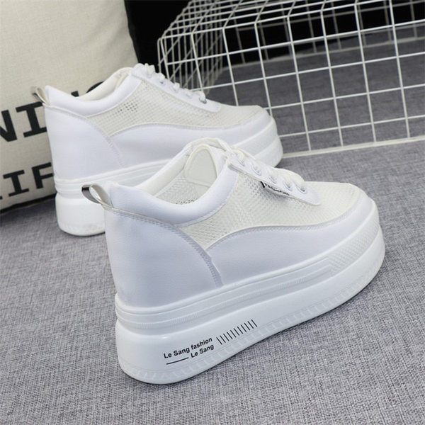 Ležerne ženske tenisice s mrežicom i platformom od 10 cm