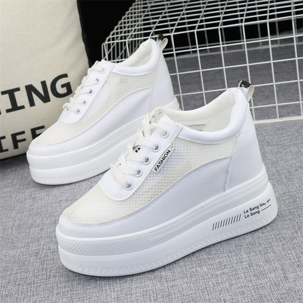 Ležerne ženske tenisice s mrežicom i platformom od 10 cm