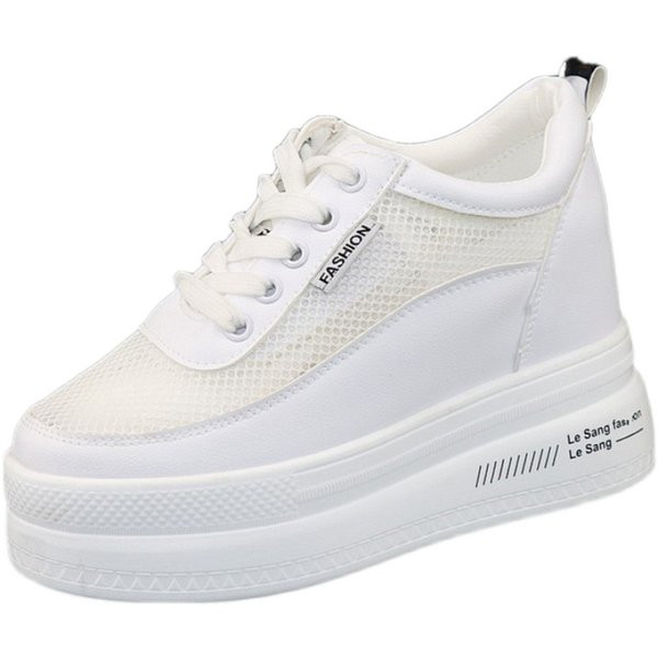 Ležerne ženske tenisice s mrežicom i platformom od 10 cm