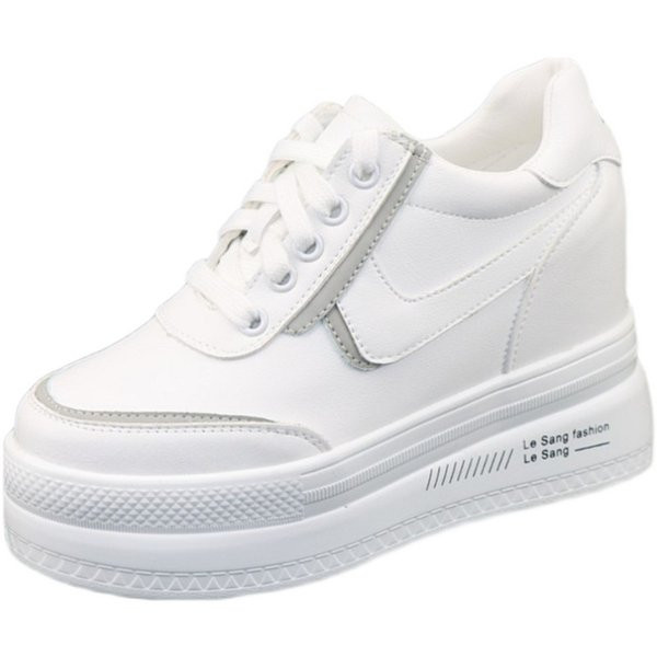 Γυναικεία sneakers με επιγραφή και πλατφόρμα 10 cm