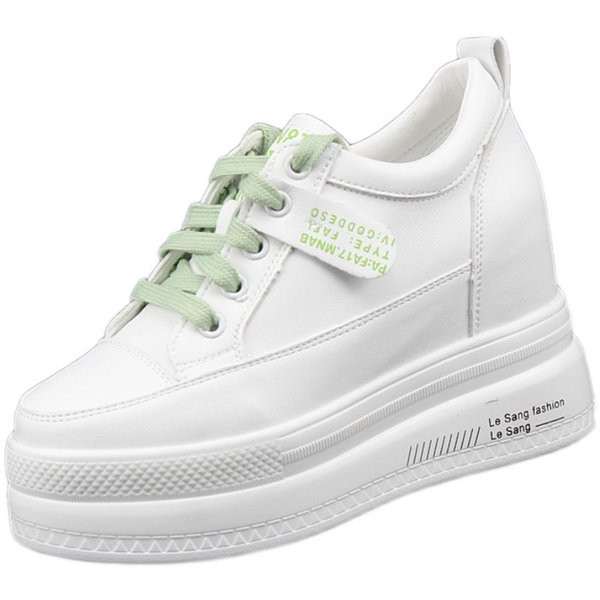 Naiste peidetud platvormiga ökonahast kevadised tossud