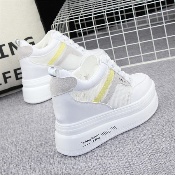 Дамски маратонки с платформа 10см и надпис