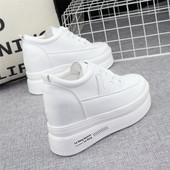 Casual ženske tenisice od eko kože - bijele boje