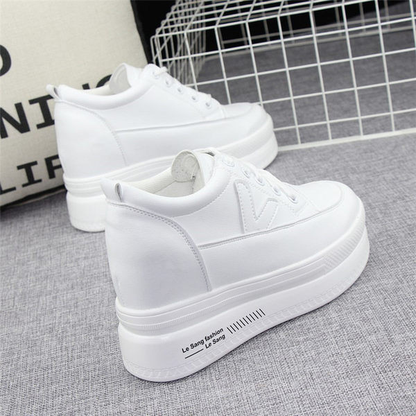 Casual ženske tenisice od eko kože - bijele boje