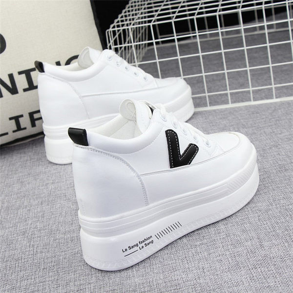 Casual ženske tenisice od eko kože - bijele boje