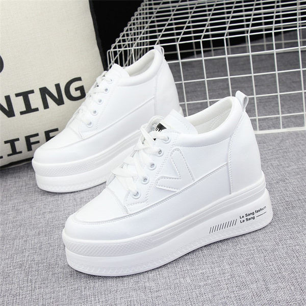 Casual ženske tenisice od eko kože - bijele boje