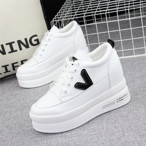 Casual ženske tenisice od eko kože - bijele boje