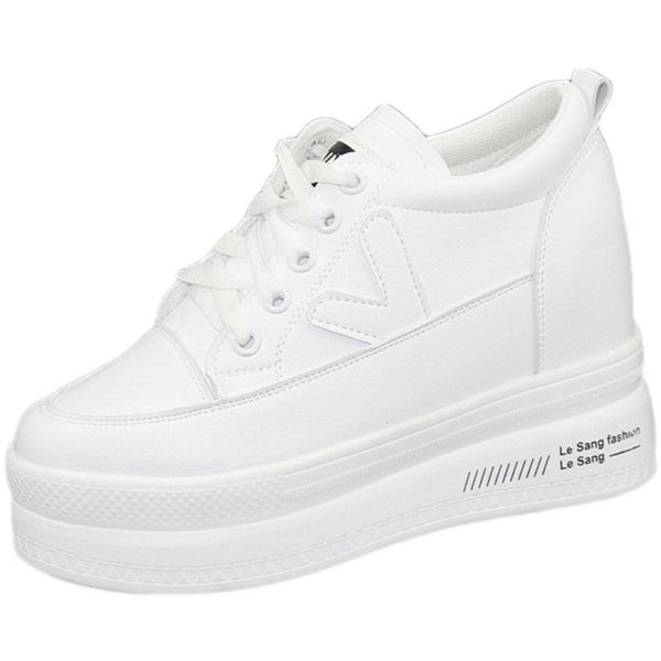 Casual ženske tenisice od eko kože - bijele boje
