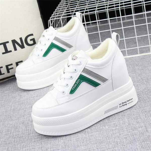 Női tavaszi-őszi tornacipő 10 cm magas platformmal