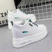 Νέο μοντέλο γυναικεία sneakers από έκο δέρμα - λευκό χρώμα