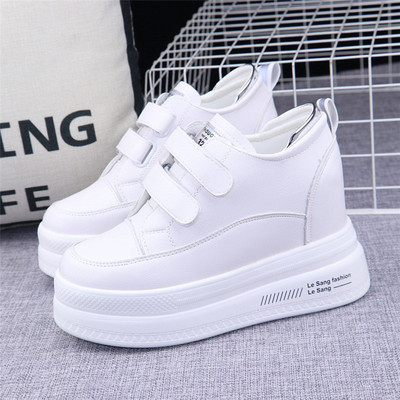Γυναικεία sneakers με βελκρό και ψηλή σόλα - σε δύο χρώματα