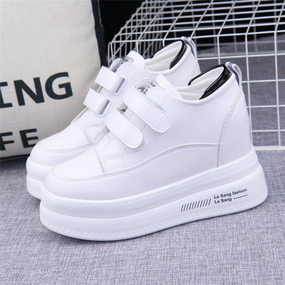 Γυναικεία sneakers με βελκρό και ψηλή σόλα - σε δύο χρώματα