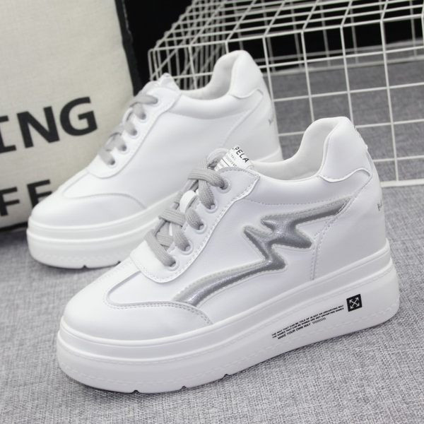 Casual γυναικεία sneakers από έκο δέρμα με πλατφόρμα