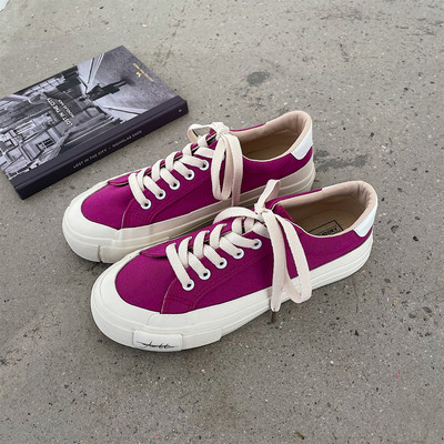 Γυναικεία sneakers με κορδόνια και επίπεδη σόλα - πολλά χρώματα