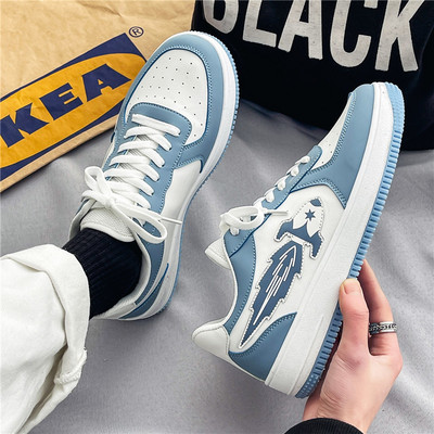 Ανδρικά sneakers με κορδόνια και επίπεδη σόλα - πολλά χρώματα