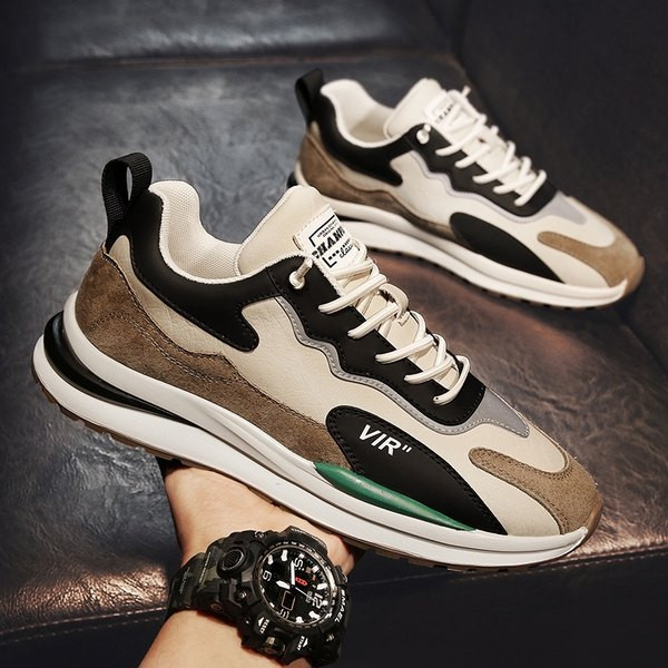 Öko-seemisnahast ja tekstiilist valmistatud meeste vabaaja tossud