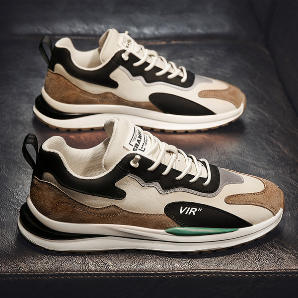 Öko-seemisnahast ja tekstiilist valmistatud meeste vabaaja tossud