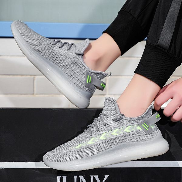 Мъжки текстилни маратонки от дишаща материя - с връзки