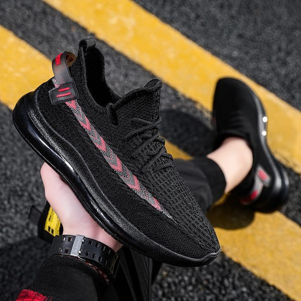 Мъжки текстилни маратонки от дишаща материя - с връзки