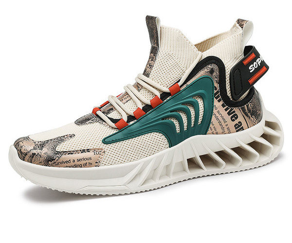 Férfi sportcipő durva talppal - zokni típusú