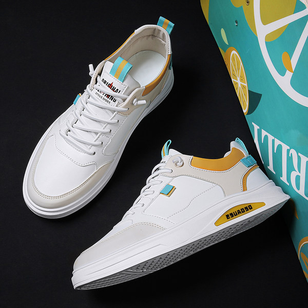 Нов модел мъжки кожени маратонки с равна подметка