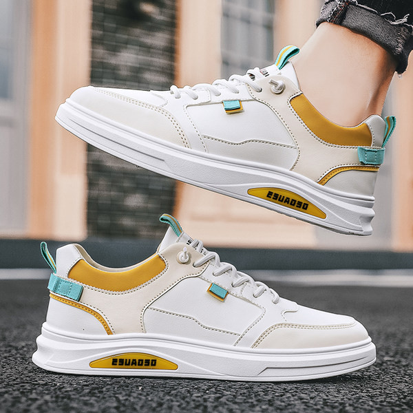 Нов модел мъжки кожени маратонки с равна подметка