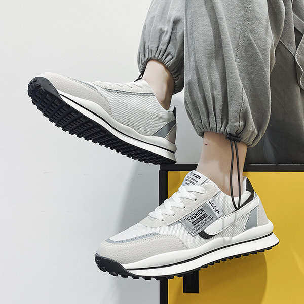 Öko-nahast ja võrkkangast valmistatud meeste vabaaja tossud