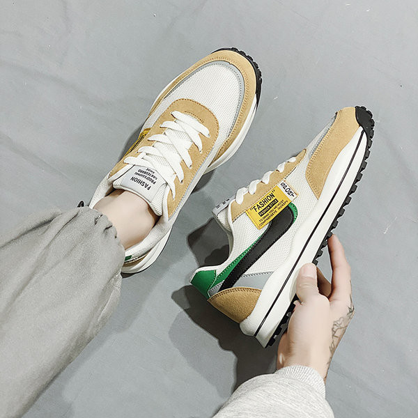 Öko-nahast ja võrkkangast valmistatud meeste vabaaja tossud