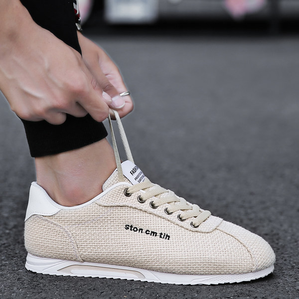 Модерни мъжки текстилни маратонки с бродерия надпис