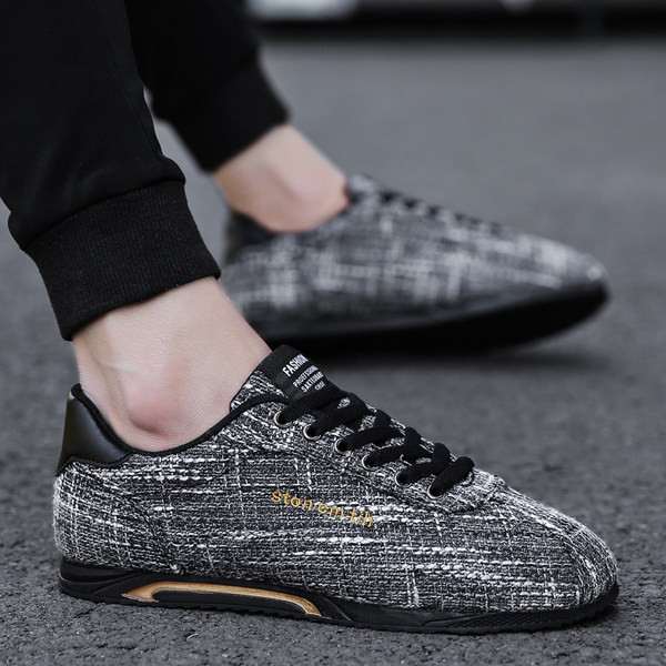 Модерни мъжки текстилни маратонки с бродерия надпис