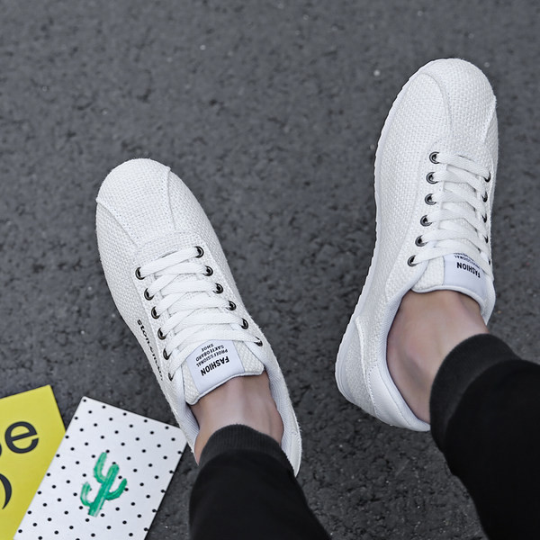 Модерни мъжки текстилни маратонки с бродерия надпис