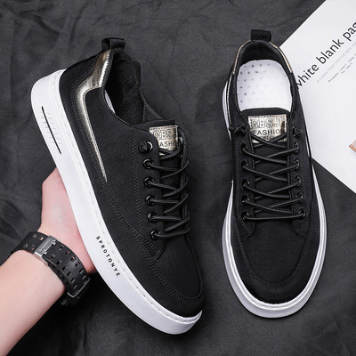 Ανδρικά sneakers από οικολογικό δέρμα στρογγυλεμένο μοντέλο