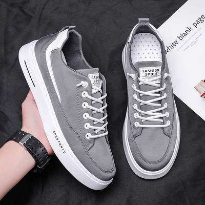 Ανδρικά sneakers από οικολογικό δέρμα στρογγυλεμένο μοντέλο