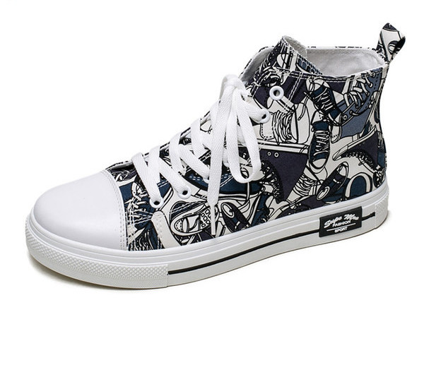 Kolmes värvitoonis lipsudega meeste lõuendivärvi tossud