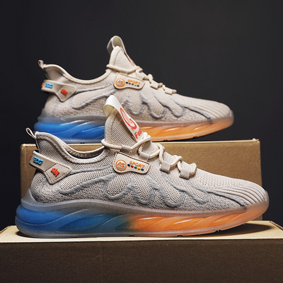 Ανδρικά sneakers με χρωματιστή σόλα