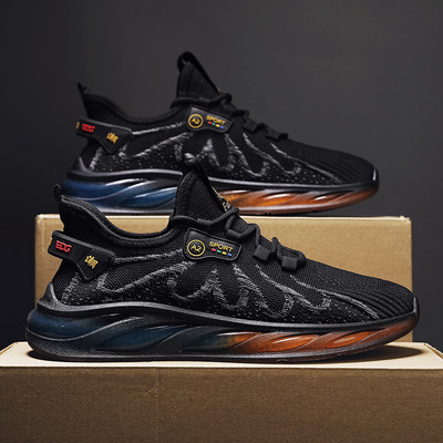 Ανδρικά sneakers με χρωματιστή σόλα