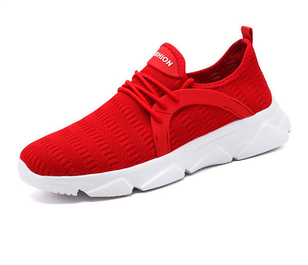 Meeste tekstiilist valged, punased ja mustad tossud