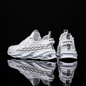 Модерни мъжки маратонки от плат с груба подметка